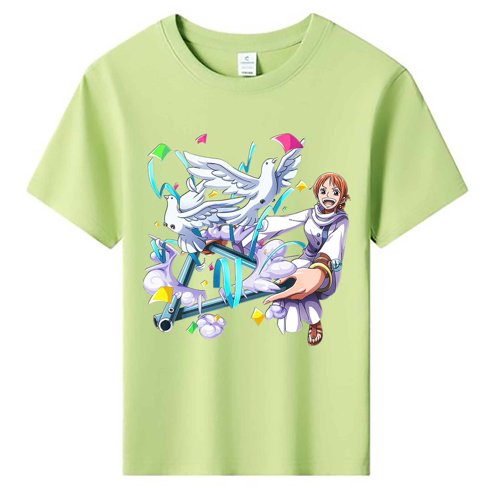 （画像用） ワンピース ナミ ONE PIECE Nami 綿100％キッズTシャツ（フロントプリント）